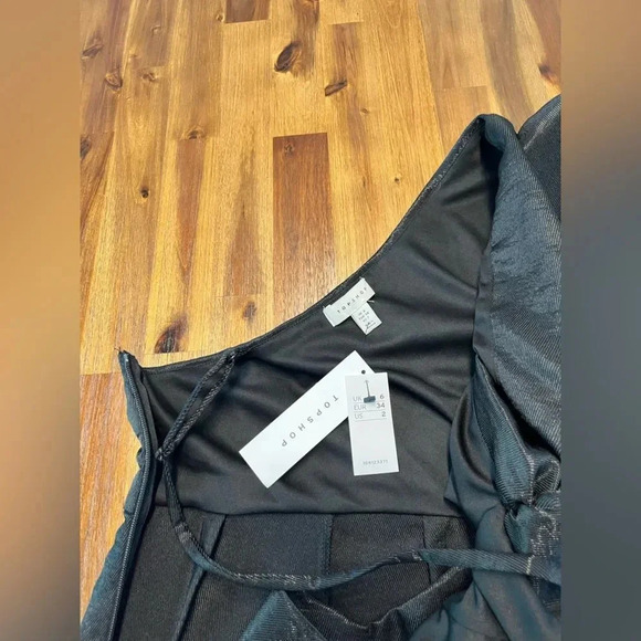 Top Shop one shoulder romper in black NWT size 2 womens - Picture 5 of 12